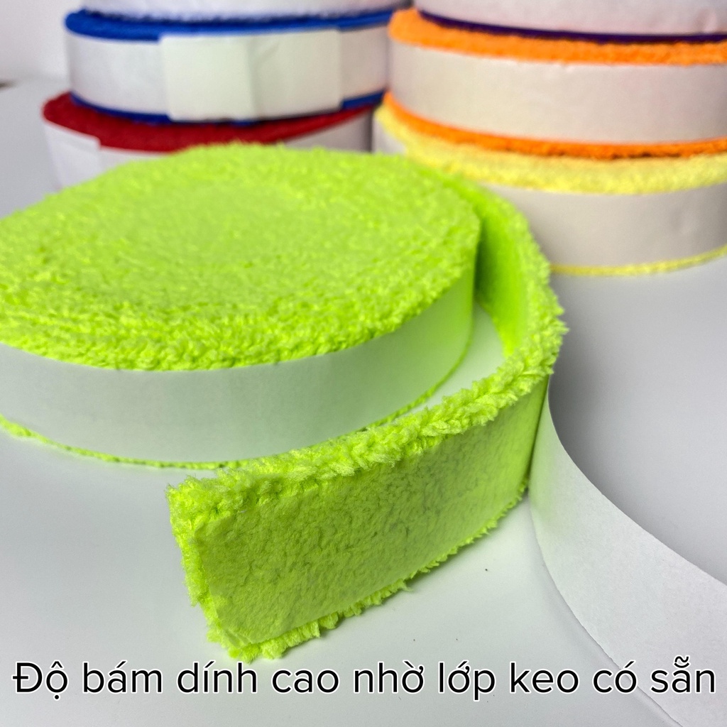 Quân cán vợt cầu lông vải, quấn cán vợt vải 5M êm tay thấm mồ hôi chất lượng cao giá rẻ
