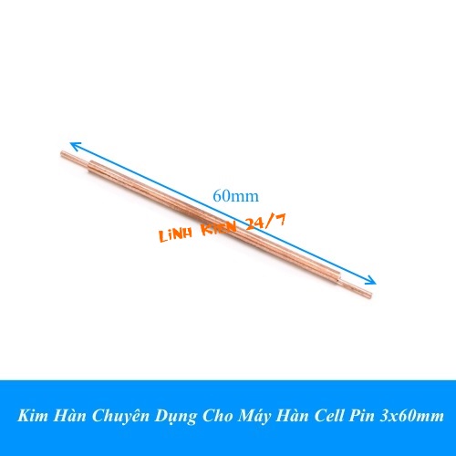 Kim Hàn Loại 2 Đầu Chuyên Dụng Cho Máy Hàn Cell Pin 3x60mm