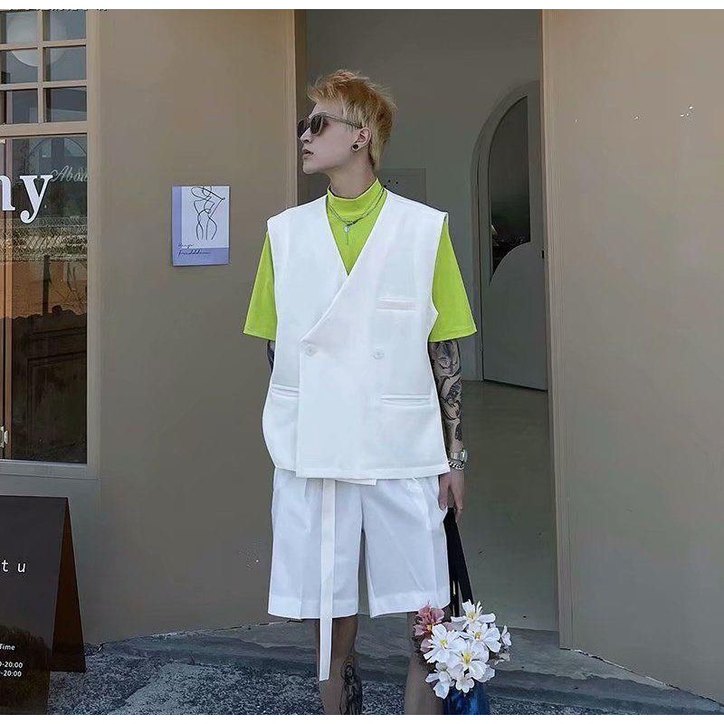 ÁO KHOÁC GHI LÊ DẠNG VEST CHO NAM NỮ - ÁO KHOÁC CARDIGAN NGẮN TAY UNISEX - Tie Dye Boutique 👥