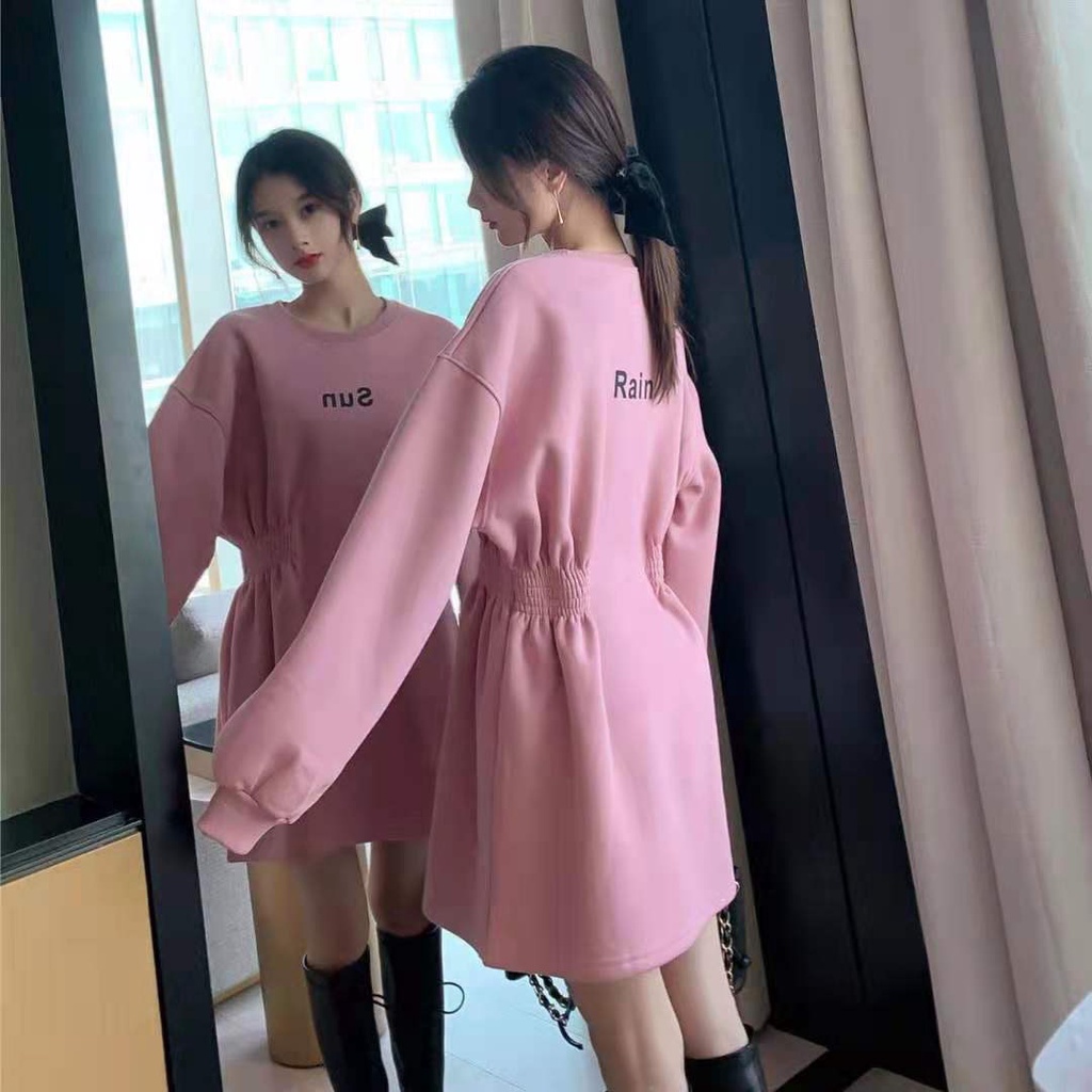 Đầm len Perty cho nữ thiết kế dáng rộng thời trang mùa thu theo phong cách Hàn Quốc mới