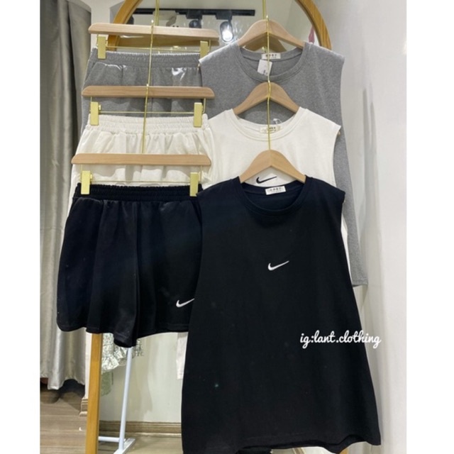 set áo tank top kèm quây liền