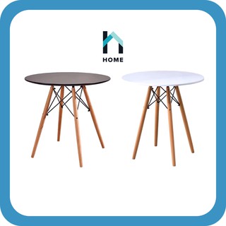 Bàn eames tròn đường kính 60cm chân gỗ bàn làm việc,bàn ăn,cafe-hàng nhập khẩu