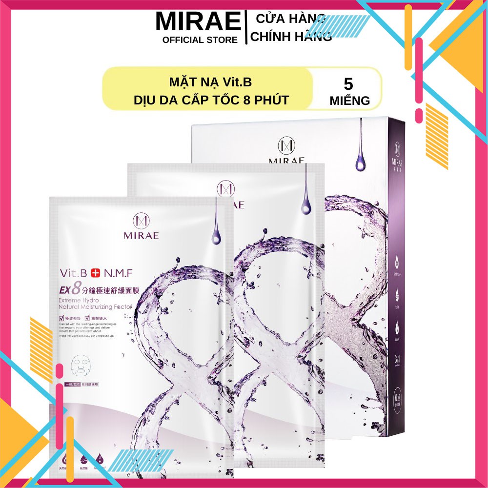 Mặt nạ Mrae EX8 phút làm dịu da cấp tốc – Vit.B phục hồi da giúp giúp da căng mịn