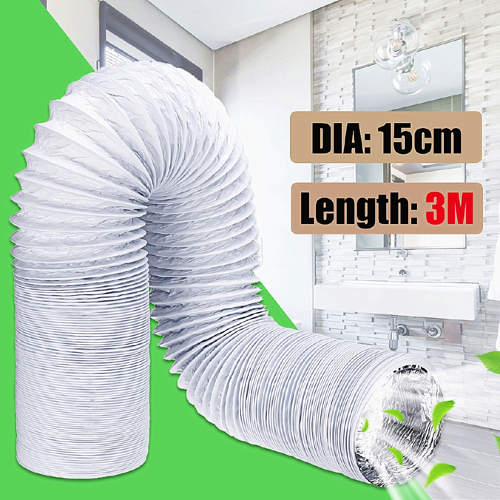 Ống thông gió bằng nhôm mạ kẽm 3mx15cm dùng để hỗ trợ thông khí
