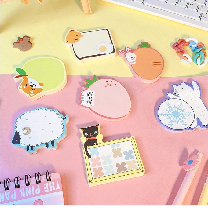 Giấy Ghi Chú Tự Ghi Chú Họa Tiết Dễ Thương