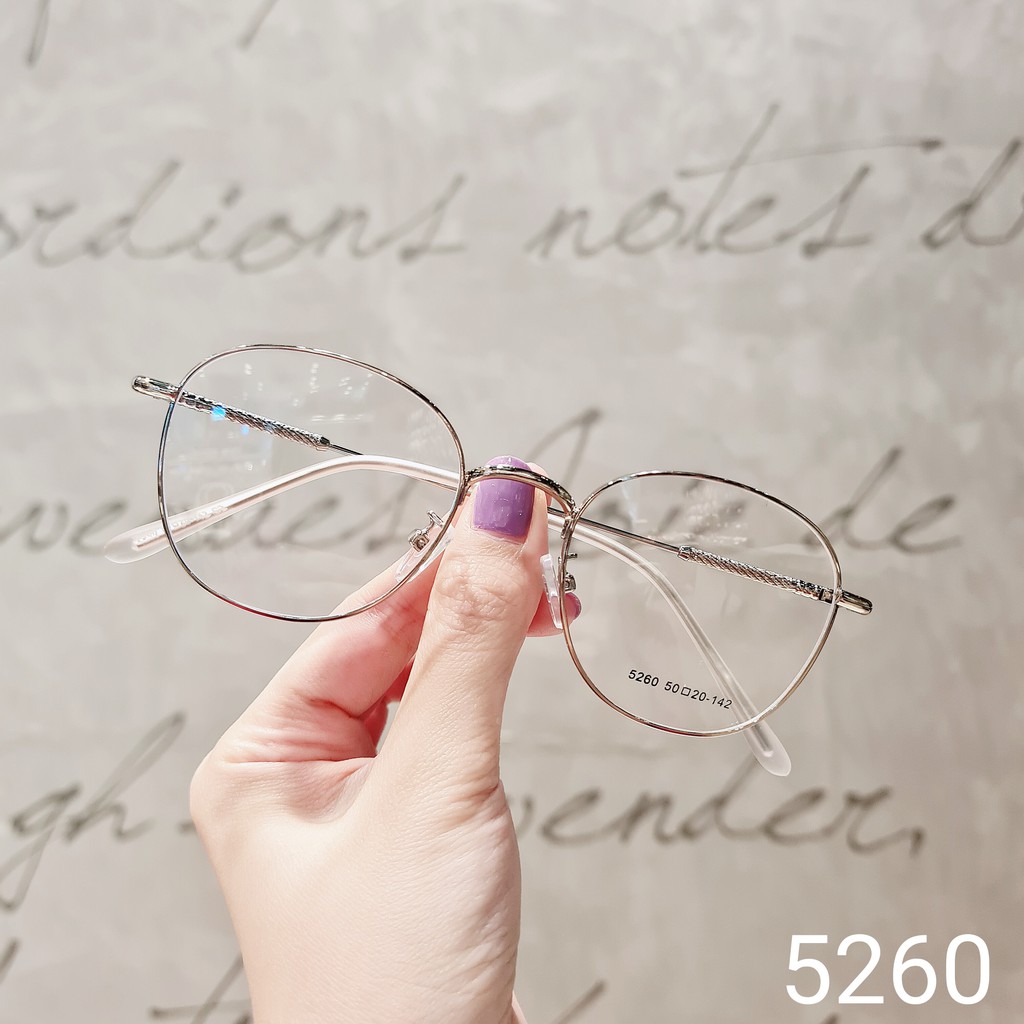 Gọng kính cận mắt tròn nobita nam nữ kim loại thời trang hàn quốc Lilyeyewear 5260 nhiều màu | BigBuy360 - bigbuy360.vn