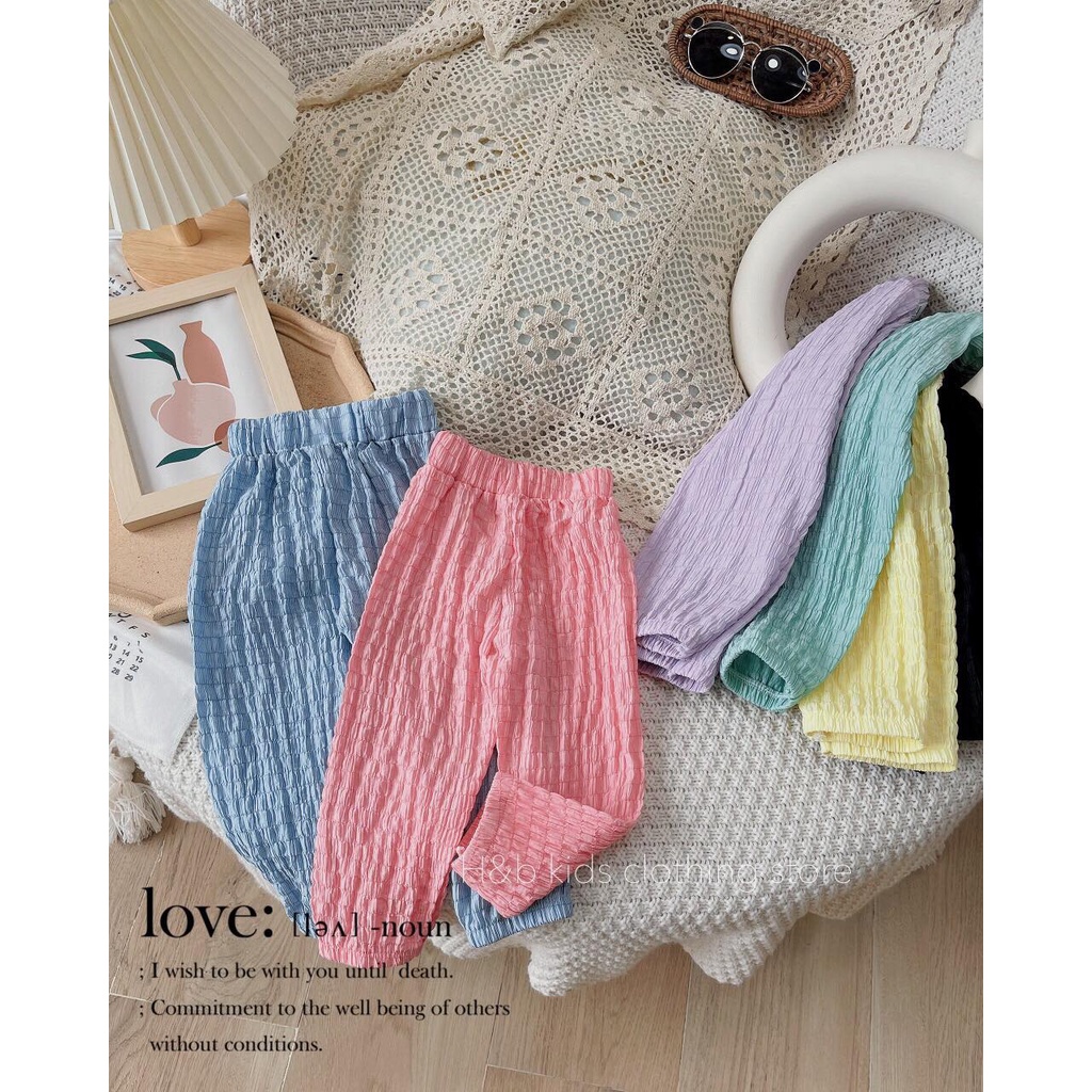 SỈ RẺ - Quần Dài Cho Bé Gái Vải Baggy Đũi xốp cho bé CỰC XINH, CUTE