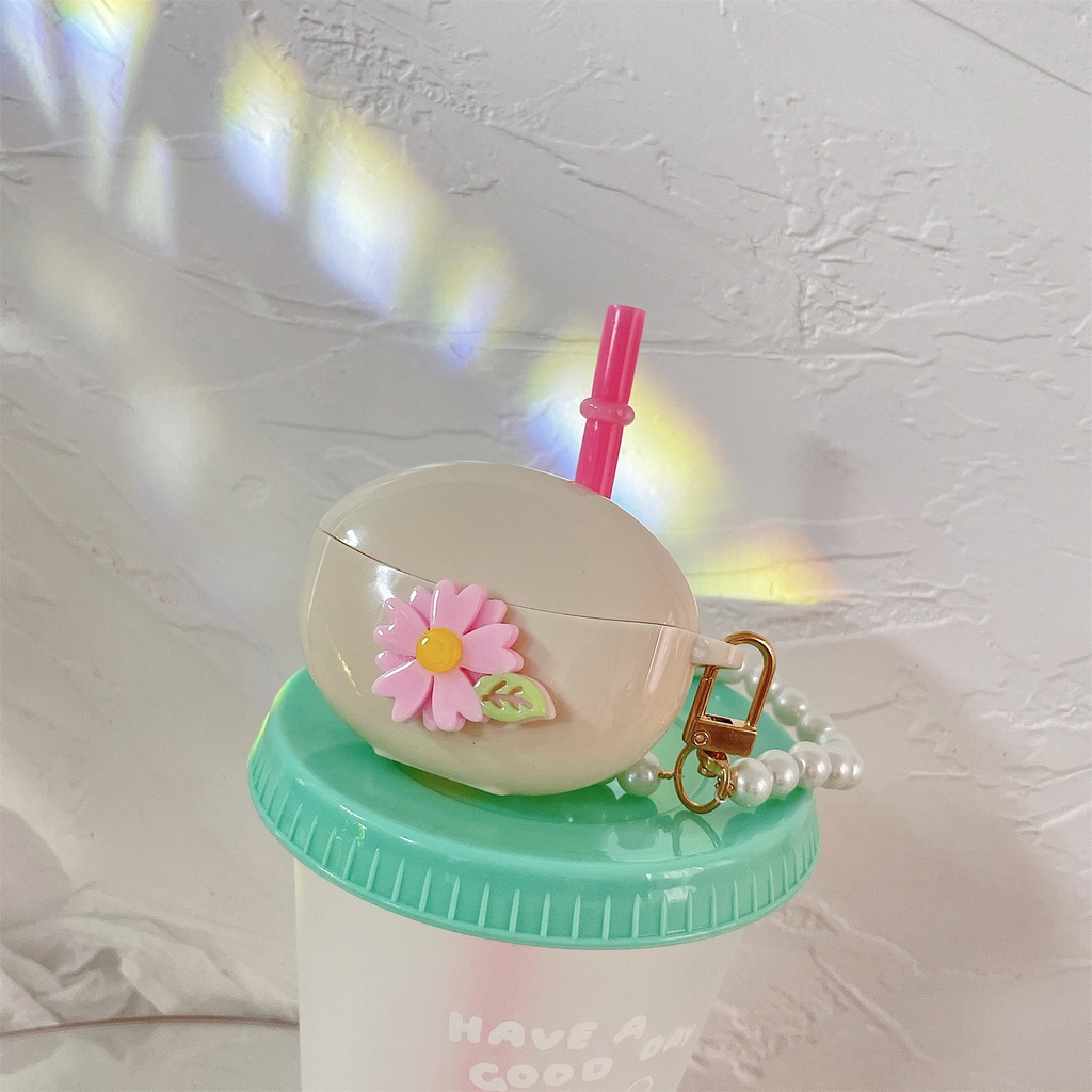 Vỏ Bảo Vệ Hộp Sạc Tai Nghe Bluetooth Không Dây Bằng TPU Mềm Hình Gấu/Hoa/Trái Tim/Trái Tim Dễ Thương Cho OPPO Enco Air2 Pro