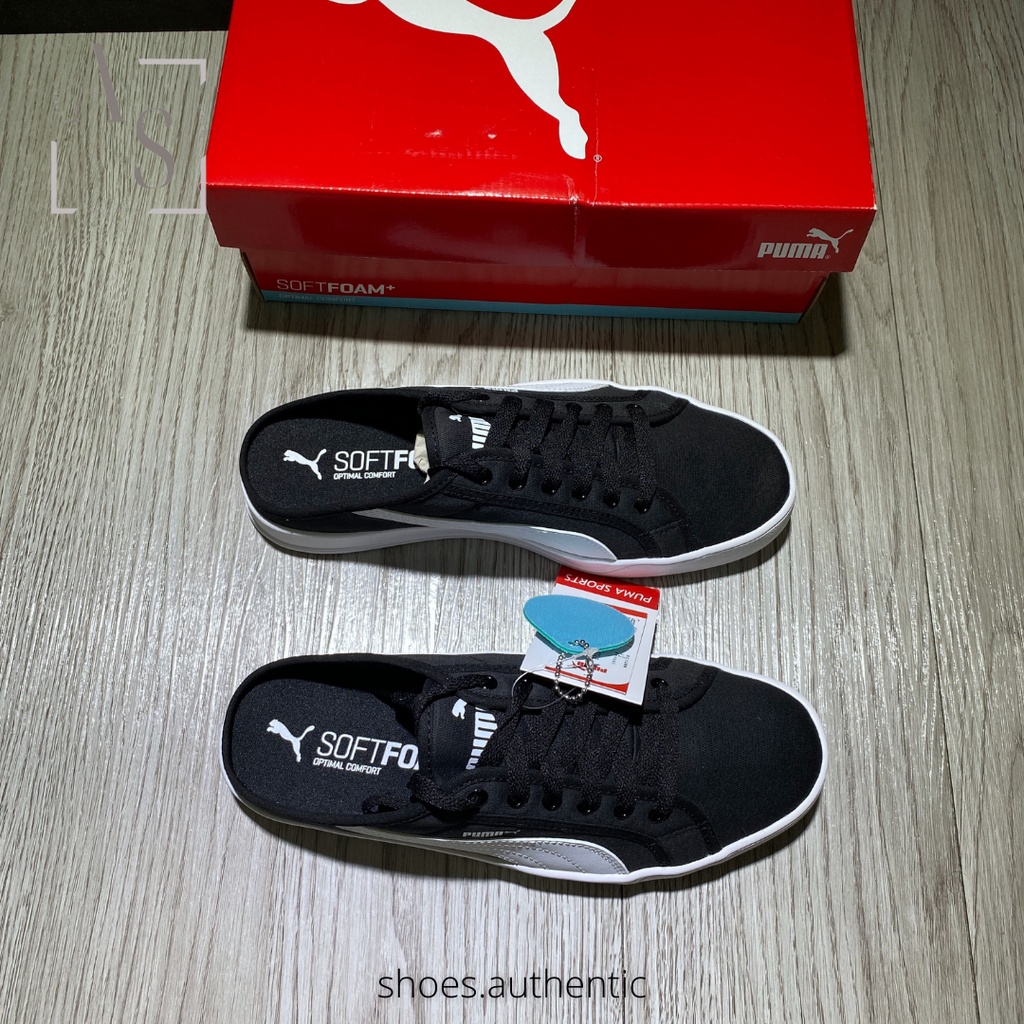 FREESHIP CHÍNH HÃNG Giày thể thao đạp gót PUMA MULE SMASH VULC BLACK | BigBuy360 - bigbuy360.vn