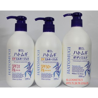  Sữa dưỡng thể làm trắng, chống nắng HATOMUGI SPF31 PA+++ 250ml Nhật
