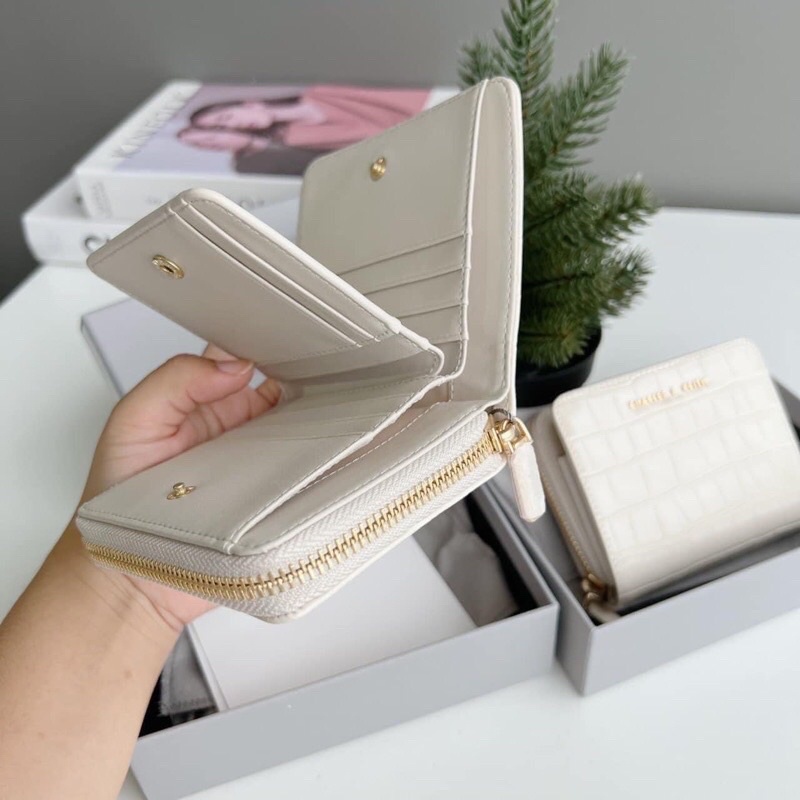 Ví CNKe!th Croc-Effect Small Zip-Around