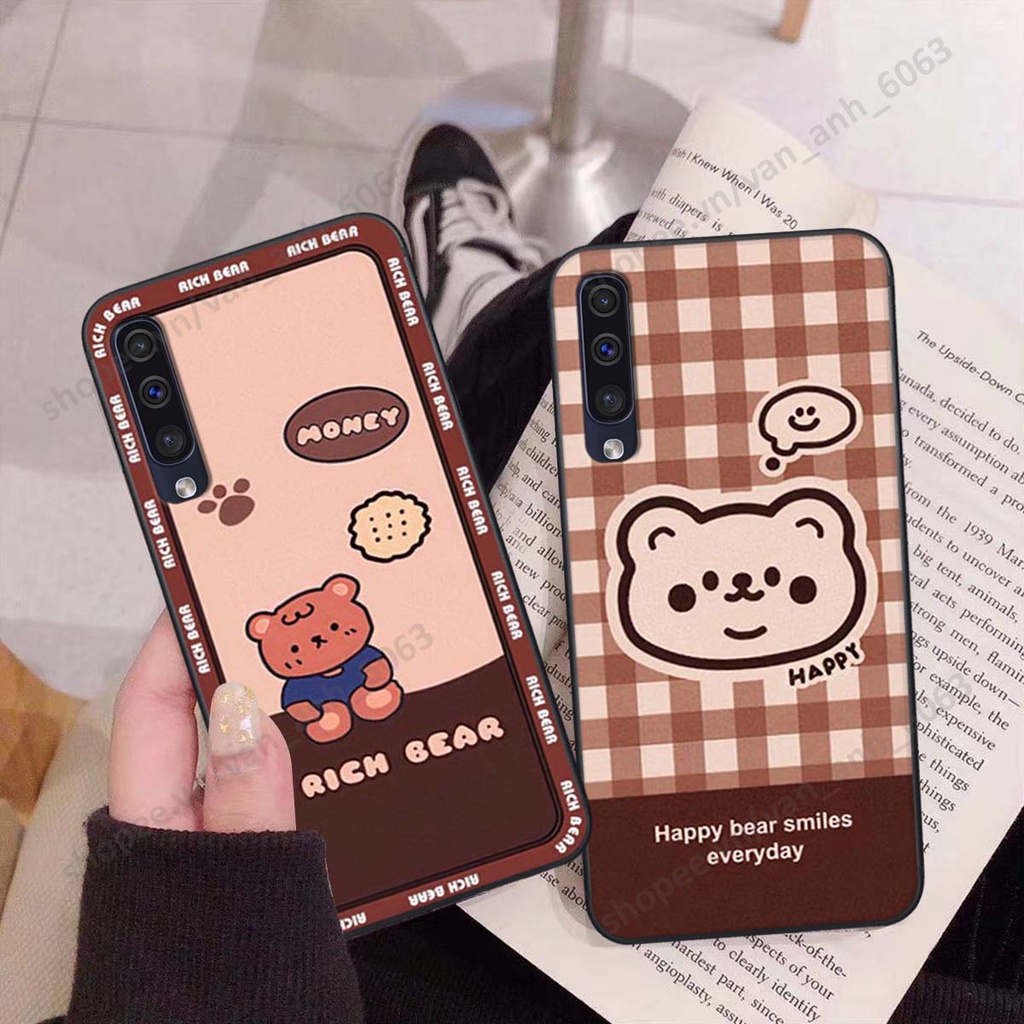 Ốp lưng Samsung A30s / A50 / A50s / A70 in hình hoa, gấu rich bear nghệ thuật, thời trang