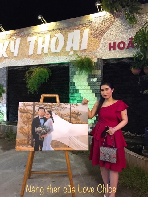 Đầm dự tiệc xòe tay loe lệch vai thiết kế / Đầm dự tiệc hàng thiết kế | BigBuy360 - bigbuy360.vn