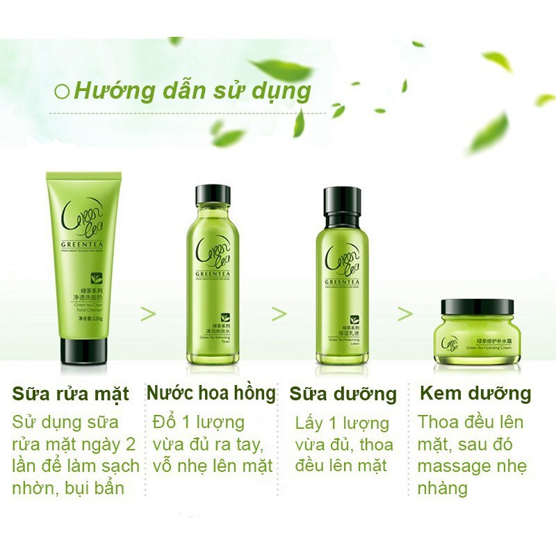 Bộ dưỡng ẩm cao cấp Laikou làm săn chắc và chống lão hóa chiết suất trà xanh bộ chăm sóc da HT-TL43 | BigBuy360 - bigbuy360.vn