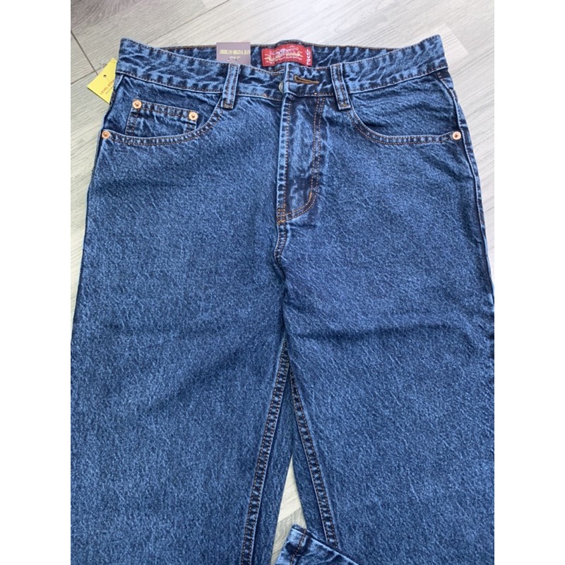 Quần Jeans Nam Trung Niên Ống Đứng ,Phom Ống Rộng ,Đáy Quần Dài ,Túi Sau, Ống 21Cm ,Phù Hợp Cho Các Bác NamTrung Niên