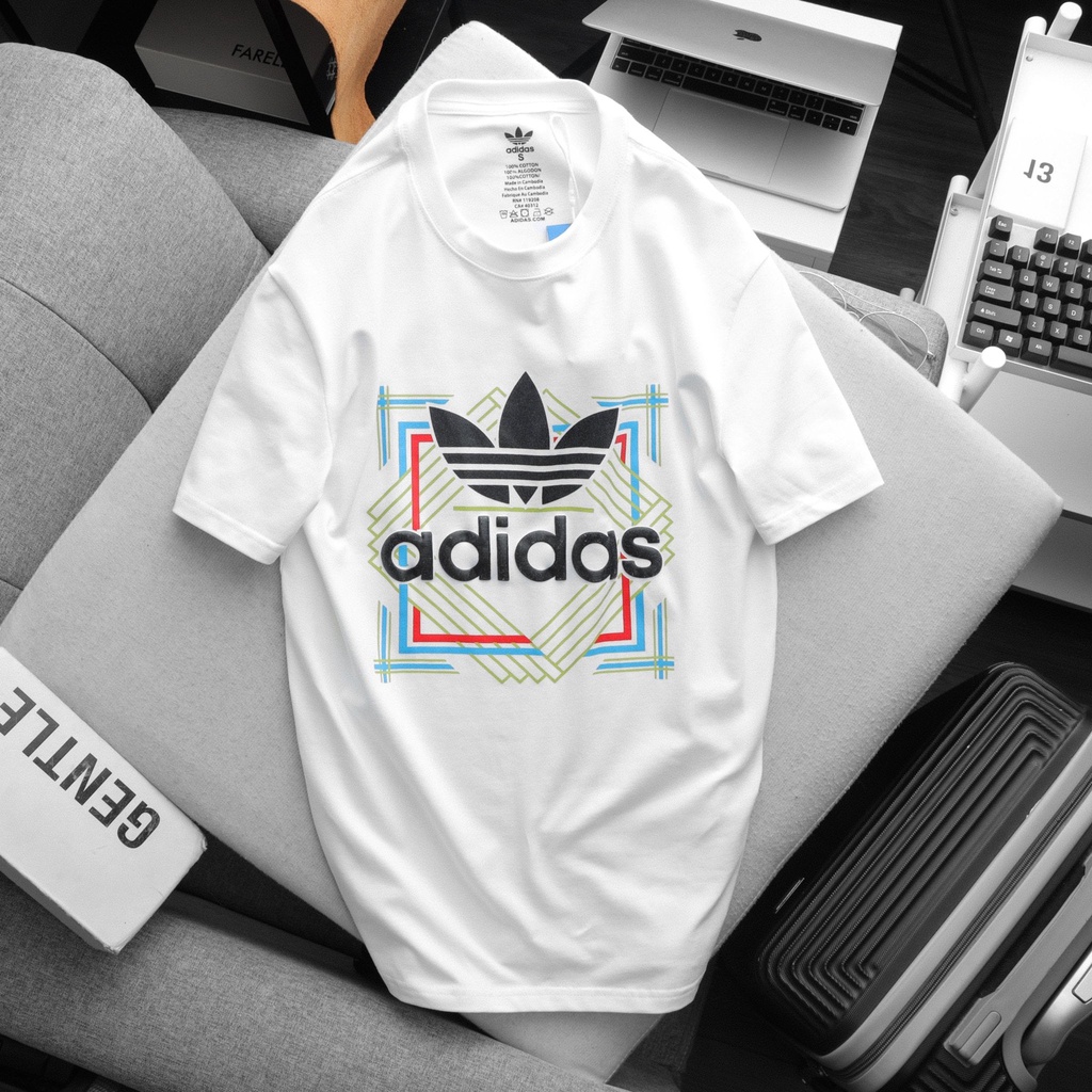 Áo Thun Adidas Nam Nữ Chính Hãng 100% Cotton Adidas Họa Tiết Mẫu 37