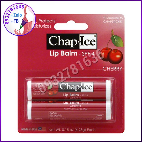 SON DƯỠNG MÔI CHAP ICE LIP BALM SPF 4