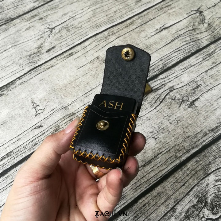 Bao da đựng zippo da thật handmade - ZP220