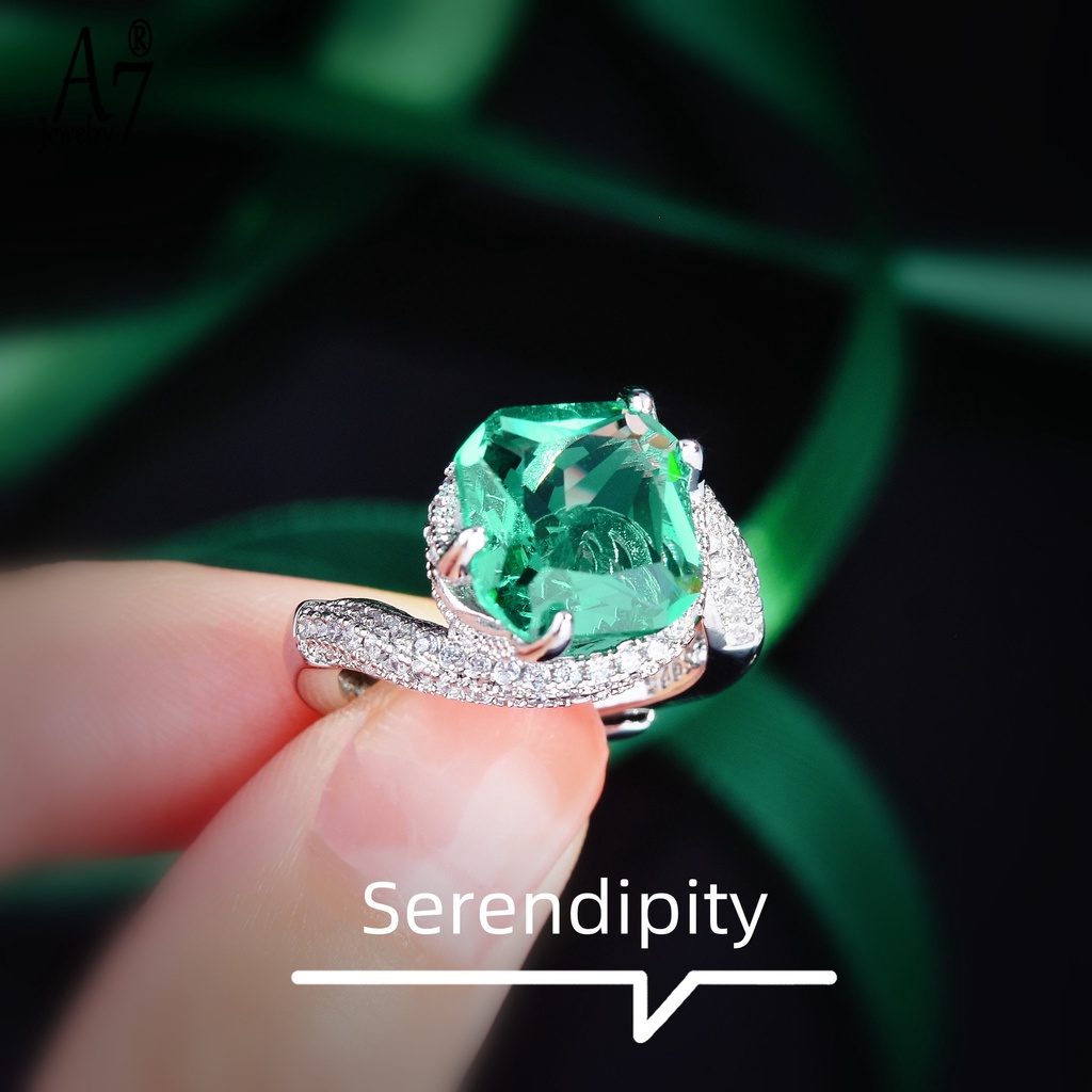 Nhẫn Hở Mạ Bạc 925 Đính Kim Cương Nhân Tạo Cho Nữ X4Y10