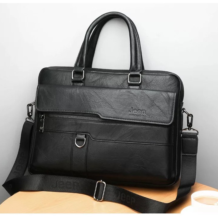 Túi xách cặp da đựng laptop da bò công sở JEEP BULUO T20 39x28x6cm | BigBuy360 - bigbuy360.vn