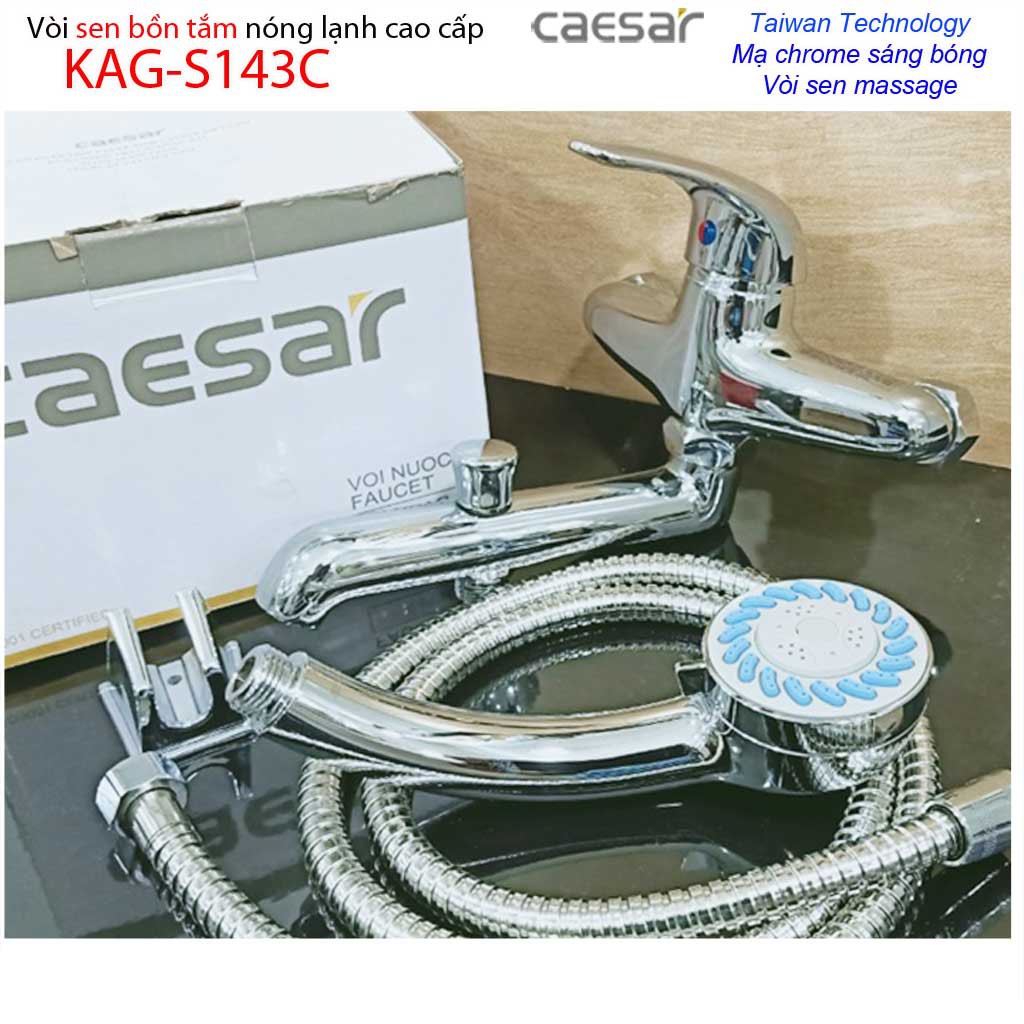 Vòi sen bồn tắm Caesar KAG-S143C, chiết khấu giá tốt chất lượng tốt Vòi sen tắm nóng lạnh cao cấp