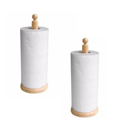 Cây giữ cuộn giấy ăn  - Kích thước: 12 x 12 x 30.5 cm - Gỗ tự nhiên
