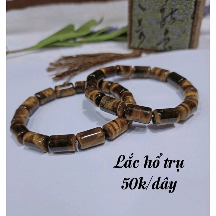vòng tay đá mắt hổ trụ