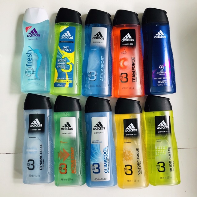 DẦU GỘI SỮA TẮM SỮA RỬA MẶT 3 IN 1 ADIDAS 400ML FRANCE PHÁP