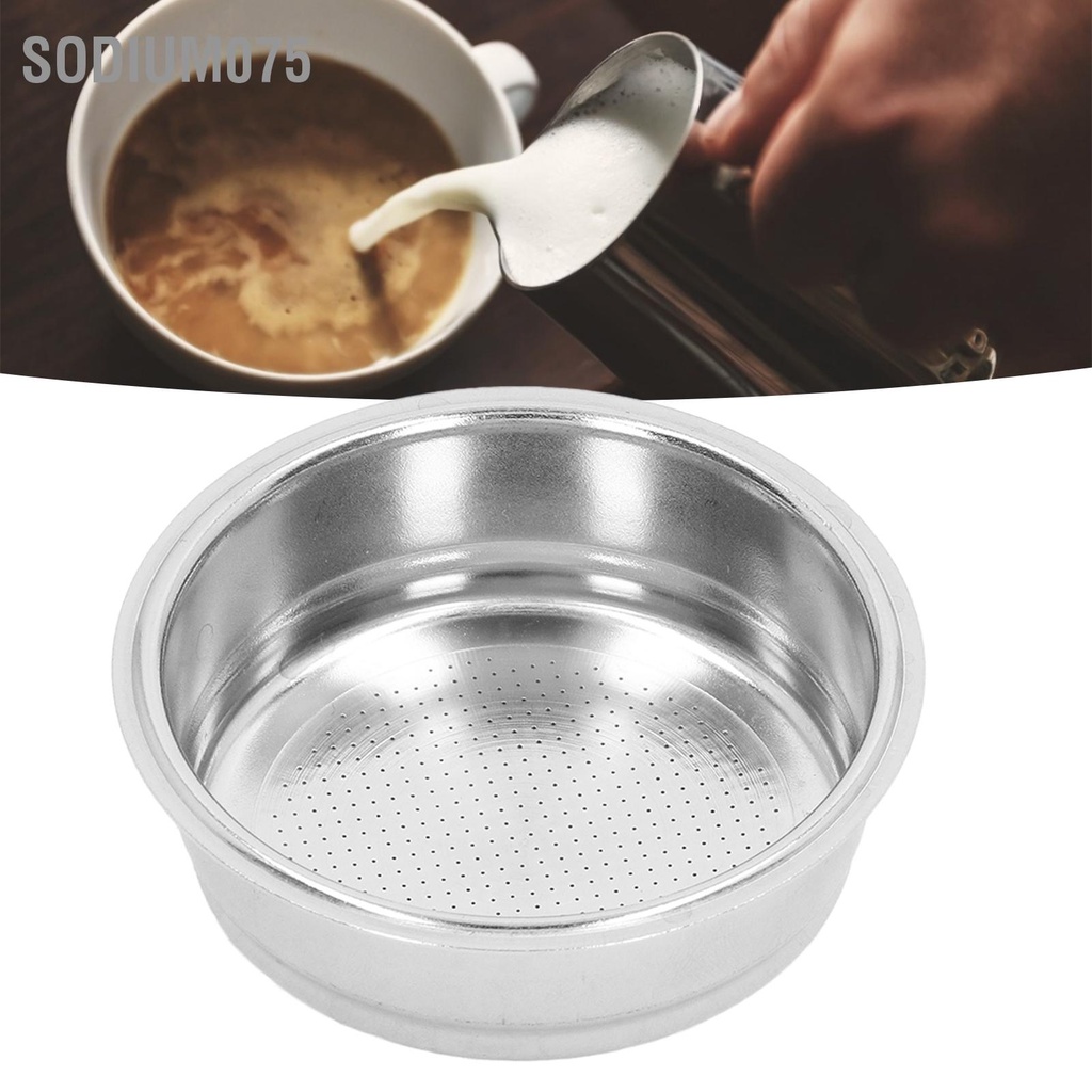 Sodium075 Bộ lọc Portafilter cà phê bằng thép không gỉ Rổ bộ 1 cốc xốp cho tay cầm 51mm