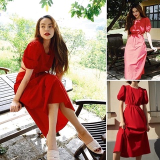ĐẦM MIDI TAY BỒNG CUT EO SANG TRỌNG ZARA AUTHENTIC TUÔNG STORE