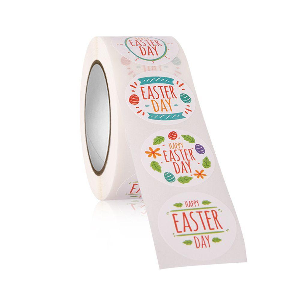 Cuộn 500 Miếng Dán Hình Thỏ Phục Sinh Dễ Thương Trang Trí Sổ Tay