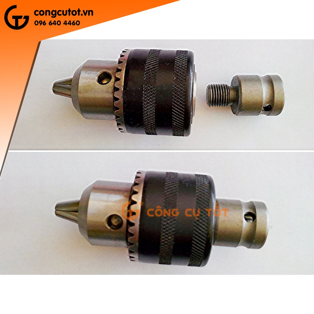 Đầu chuyển súng bắn ốc thành máy khoan - Tuýp mũi ren 1/2 ra M13 Chốt Chuyển BuLong Sang Khoan Ren