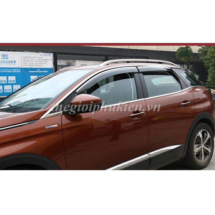 Bộ vè che mưa Peugeot 3008 -chỉ mạ Crom cao cấp( hàng chất )