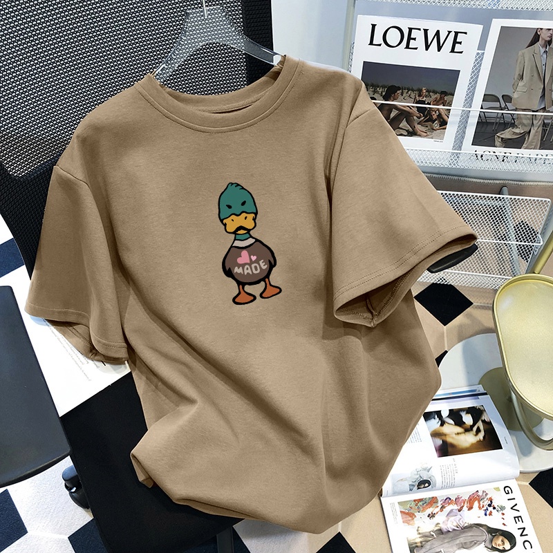 Áo thun HIIXIIVI 100% cotton tay ngắn cổ tròn in hình thời trang mùa hè phong cách Hàn Quốc cho nữ 2022