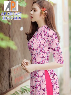 Vải áo dài hoa nhí