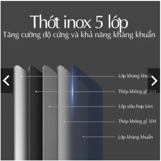 Thớt Inox 304 size 24x34,5 Kháng Khuẩn - Cường Lực - Chống Ẩm Mốc - Không Hoen Gỉ