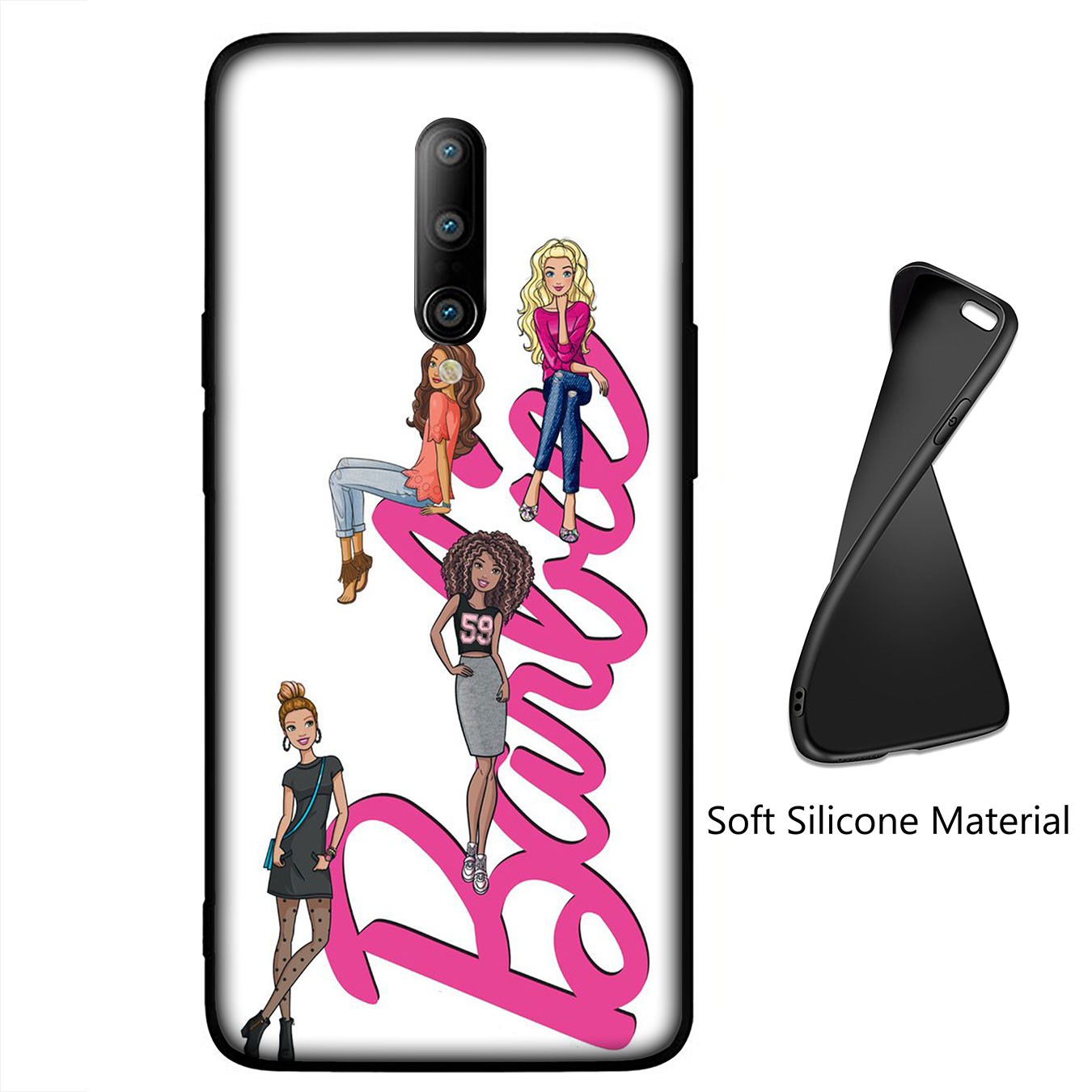 Ốp điện thoại dẻo silicon in hình Barbie màu hồng cho Samsung Galaxy A02S J2 J4 Core J5 J6 Plus J7 Prime j6+ A42 + 1959