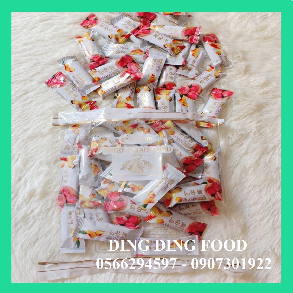[ 1 Bịch 500g ] Bánh Xốp Giòn Vị Đào ( 50 Cái Hơn ) Thiên Thảo Suveno - DING DING FOOD