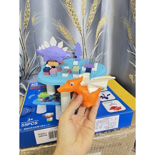bàn ghép lego khủng long cho bé