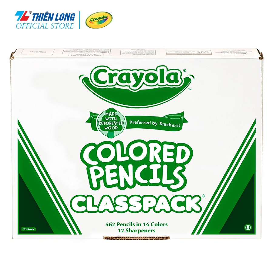 Hộp 462 cây chì màu Crayola Colored Pencils Classpack