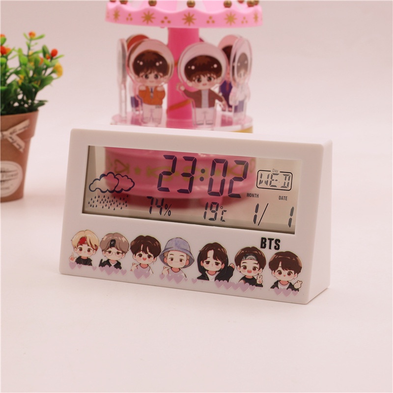 Đồng Hồ Báo Thức Đa Năng In Hình Nhóm Nhạc Bts