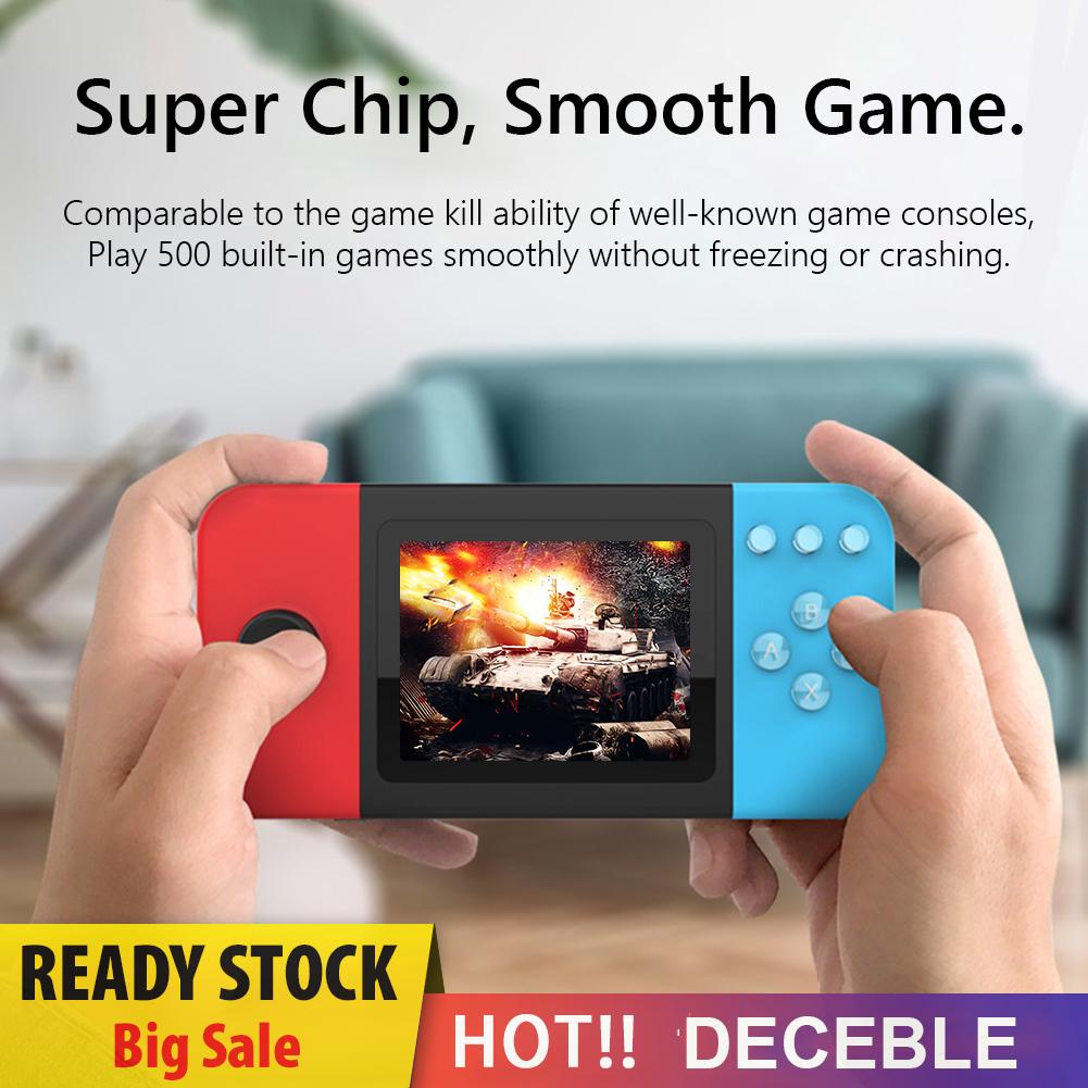 deceble D-20 Built-in 500 Games 2.8 inch Retro Handheld Video Game Console for TV