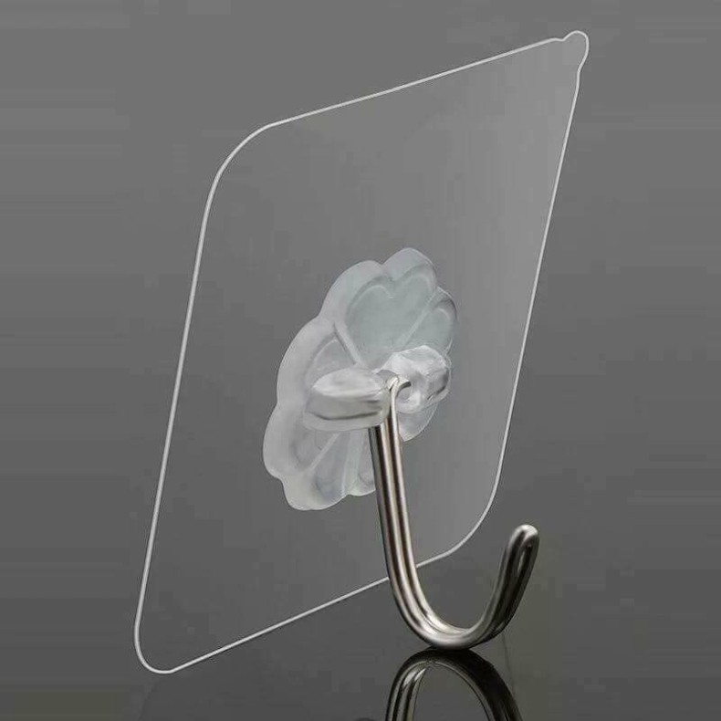 Móc dán cường lực trong suốt  dán chắc hơn cả keo 502 treo đồ nặng 5-10kg thoải mái).