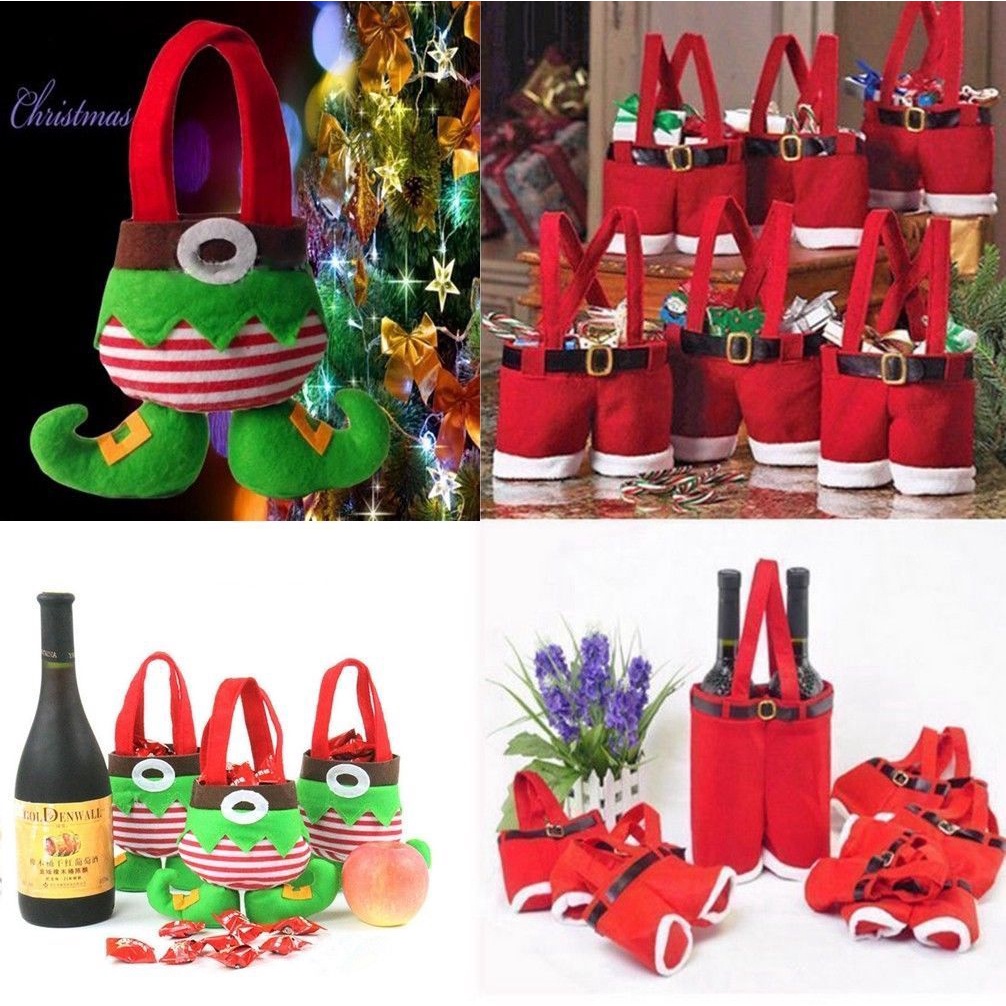 Túi Đựng Kẹo Hình Chiếc Ủng / Giày Bốt / Ông Già Noel Dùng Để Trang Trí Giáng Sinh