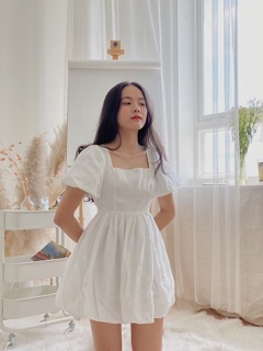 Đầm tay phồng tùng bí