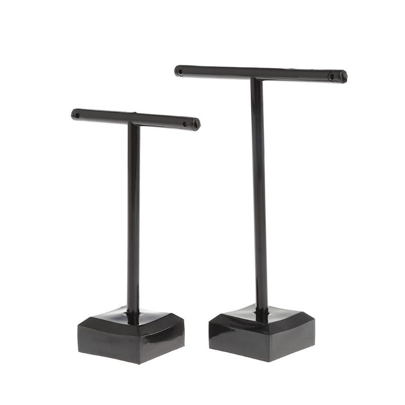 Set 2 Giá Treo Bông Tai Hình Chữ T Màu Đen