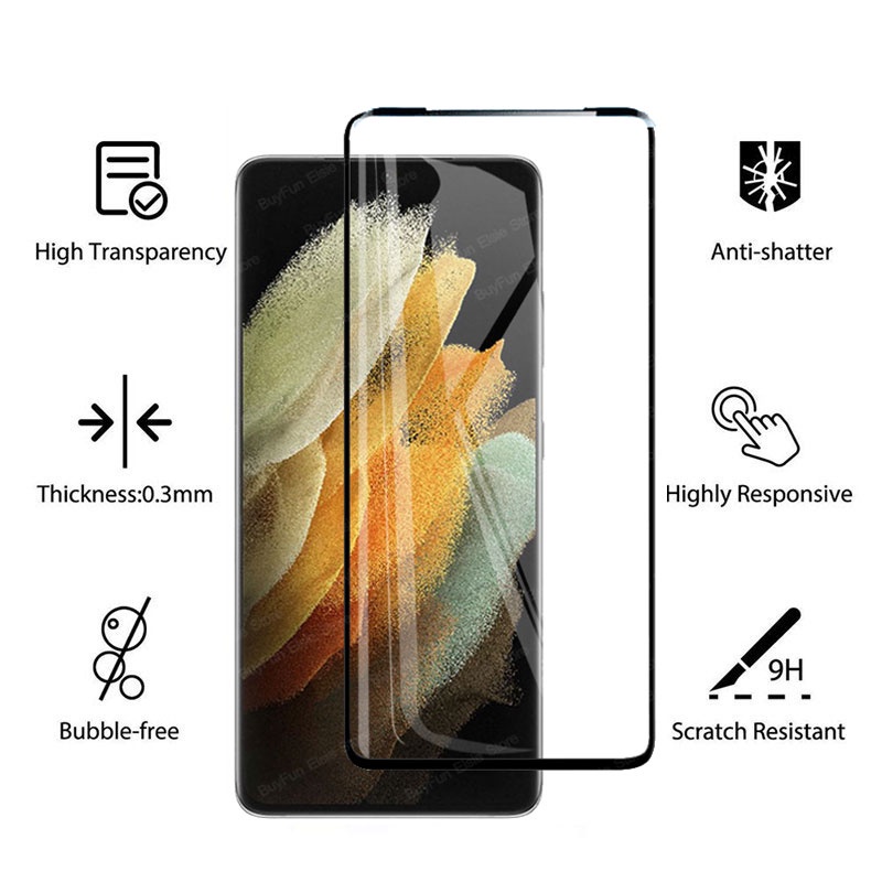 Kính Cường Lực Toàn Màn Hình Cho Samsung Galaxy Note 10 9 8 S9 S8 S10 S22 S30 S21 S20 S23 Plus Ultra S7 S6 Edge
