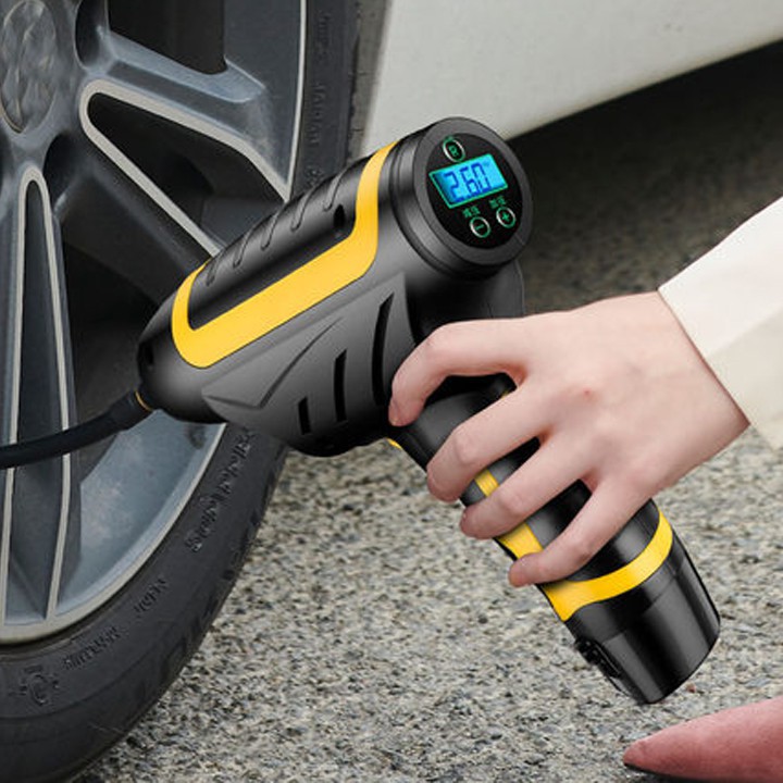 Máy bơm lốp ô tô điều chỉnh áp suất Car Air Pump, bơm bánh sạc dự phòng, cho xe hơi