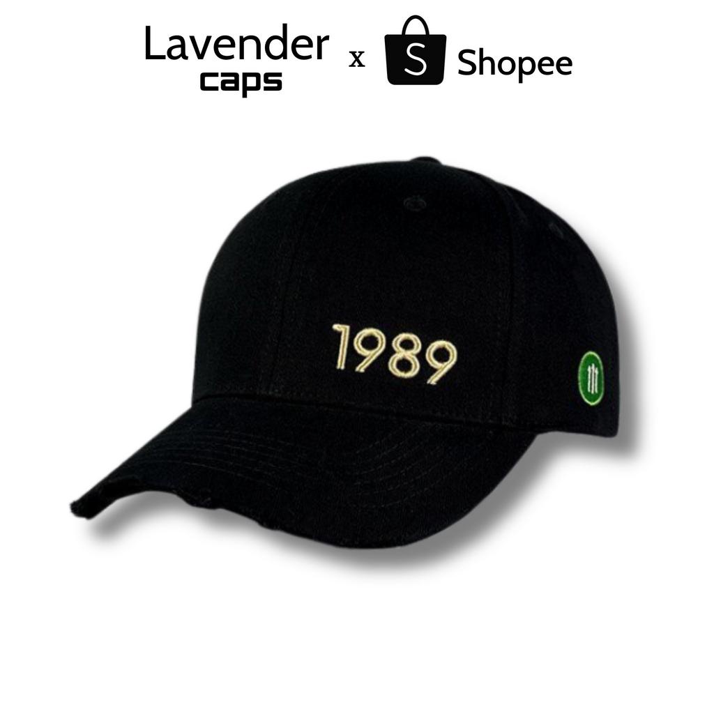 Nón kết Mũ lưỡi trai đen 1989 logo thêu dành cho nam nữ Free size
