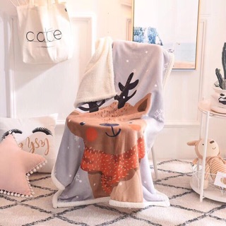Chăn lông cừu tuyết cho bé